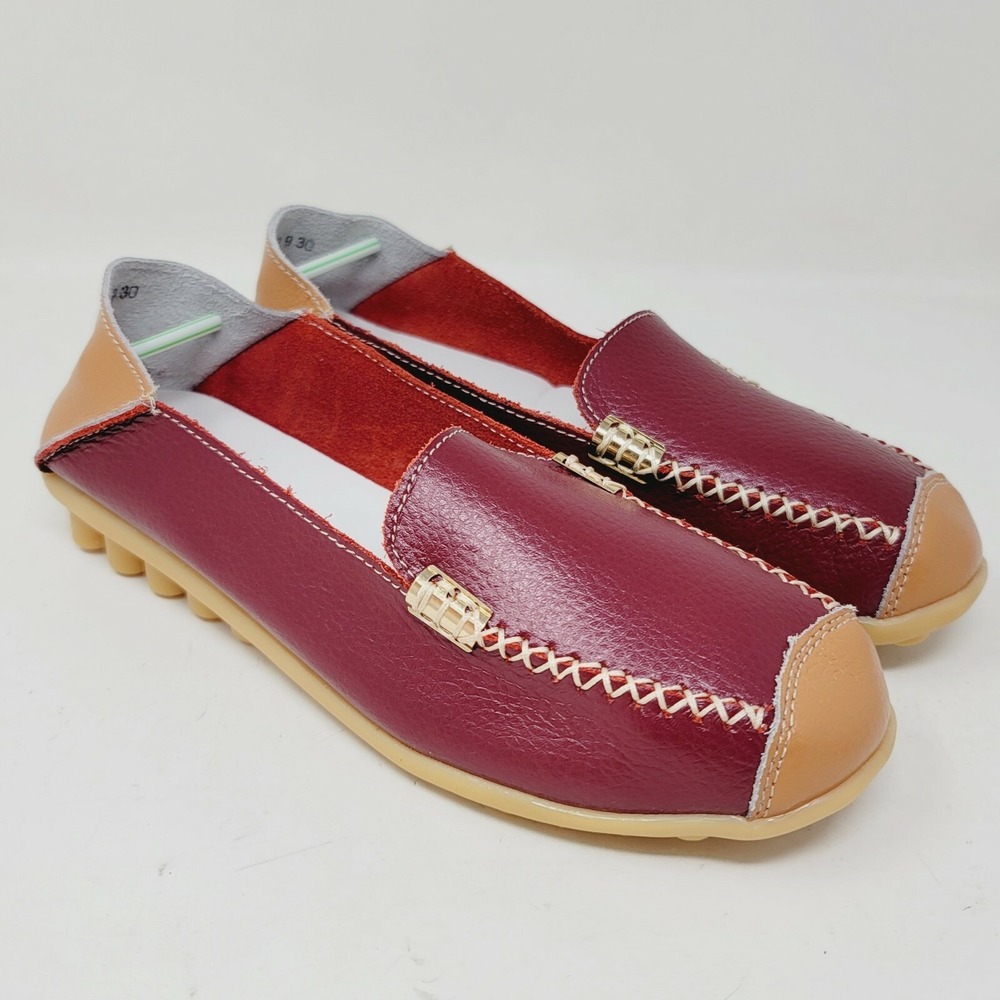 Venus Celia Women's Driving Loafers Sz 9 M Comfort Walking Burgundy